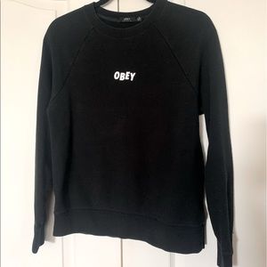 OBEY Worldwide Black Crewneck Sweatshirt (New)